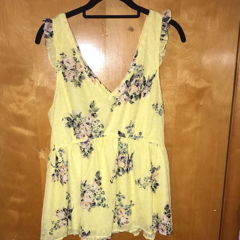 Yellow Floral Top